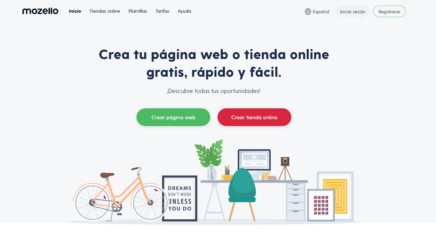 Mozello, crea tu página web al instante